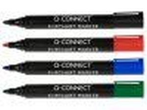 Q-CONNECT flipchartmarker, 2-3 mm, ronde punt, met clip, geassorteerde kleuren