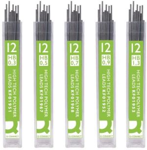 Q-CONNECT mines 0,5 mm HB bo&icirc;te de 12 pi&egrave;ces