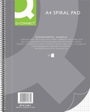 Q-CONNECT collegeblok, ft A4, 80 vel, geruit 5 mm