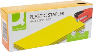 Q-CONNECT agrafeuse half strip, 20 feuilles, plastique, rouge