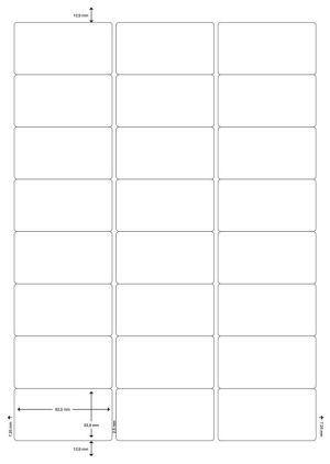 Q-CONNECT etiketten, wit, rechte hoeken, 63,5 x 33,9 mm, 100 vel, 24 etiketten per vel