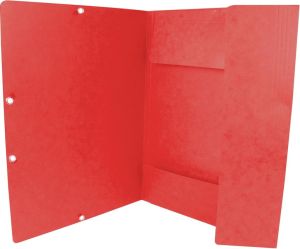 Q-CONNECT elastomap, A4, 3 kleppen en elastieken, karton, rood