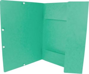 Q-CONNECT elastomap, A4, 3 kleppen en elastieken, karton, groen