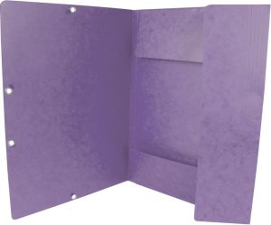 Q-CONNECT elastomap, A4, 3 kleppen en elastieken, karton, paars