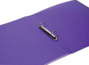 Q-CONNECT classeur &agrave; anneaux, PP, 2 anneaux, 25 mm,  pourpre transparent