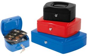 Q-CONNECT geldkoffer, 155 x 120 x 75 mm, zwart