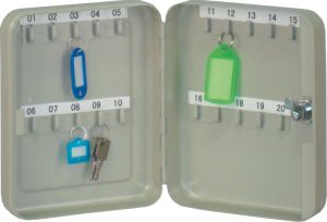 Q-CONNECT armoire &agrave; cl&eacute;s pour 20 cl&eacute;s gris