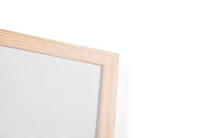 Q-CONNECT whiteboard, met houten frame, melamine, 120 x 90 cm