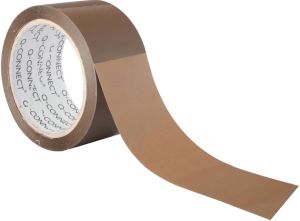 Q-CONNECT ruban d'emballage silencieux, ft 50 x 66 m, brun, paquet de 6 rouleaux