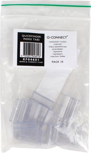 Q-CONNECT tabs pour syst&egrave;me de pr&eacute;sentation 25 mm couleurs assorties 10 pi&egrave;ces