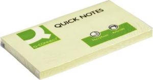 Q-CONNECT Quick Notes, ft 76 x 127 mm, 100 feuilles, jaune