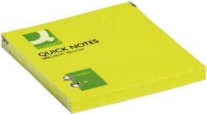 Q-CONNECT Quick Notes, ft 76 x 76 mm, 80 vel, neongeel