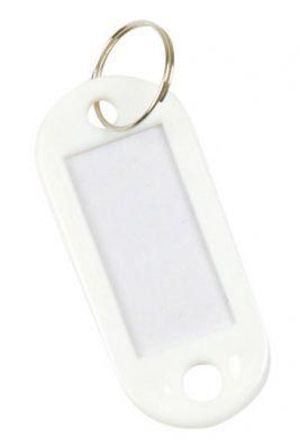 Q-CONNECT porte-cl&eacute;s, paquet de 10 pi&egrave;ces, blanc