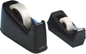 Q-CONNECT d&eacute;rouleur de ruban adh&eacute;sif, pour de rouleaux de 25 x 33 m ou 25 x 66 m, noir