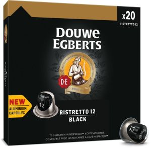 Douwe Egberts Espresso Black capsules de caf&eacute;, paquet de 20 pi&egrave;ces