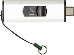 Q-CONNECT USB-C stick 3.2 Gen1, zilver, 128 GB