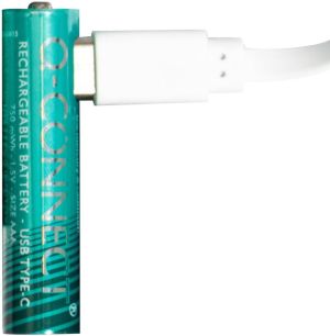 Q-CONNECT piles rechargeables USB-C AAA, blister 4 pi&egrave;ces