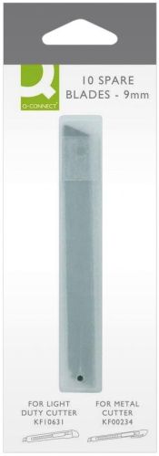 Q-CONNECT lames de rechange pour cutter, 9 mm, 10 lames