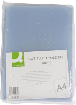 Q-CONNECT pochette coin transparent 160 microns paquet de 100 pi&egrave;ces