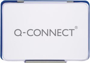 Q-CONNECT tampon encreur, ft 90 x 55 mm, bleu