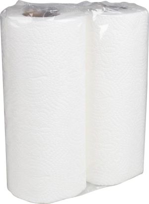 Q-CONNECT rouleau d'essuie-touts, 2 plis, 50 feuilles, paquet de 16 x 2 rouleaux