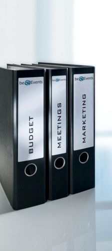 Avery Zweckform L4761-25 &eacute;tiquettes pour classeurs &agrave; levier, ft 19,2 x 6,1 cm, 100 &eacute;tiquettes, blanc