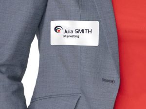 Avery L4785-20 badge adh&eacute;sif, ft 80 x 50 mm, bo&icirc;te de 200 pi&egrave;ces, blanc