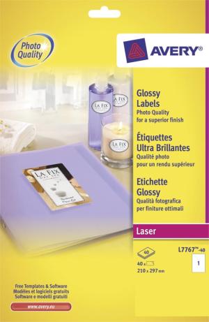 Avery etiketten 209 x 295 mm, 1 perblad,
