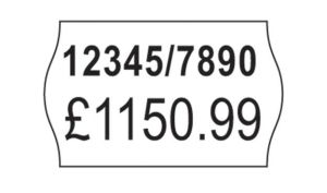 Avery PLR1626 etiketten voor prijstang non-permanent, ft 26 x 16, 12 000 etiketten, wit