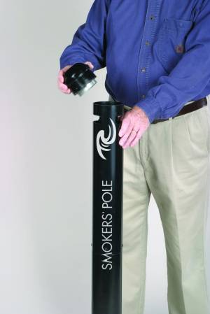 Rubbermaid cendrier Smokers' Pole, ft 10,2 x 107,9 cm, noir