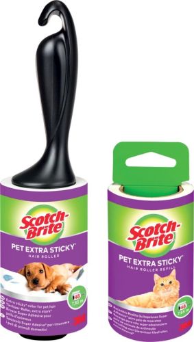 Scotch Brite brosse adh&eacute;sive remplissage, extra collante pour poils d'animaux, 48 feuilles