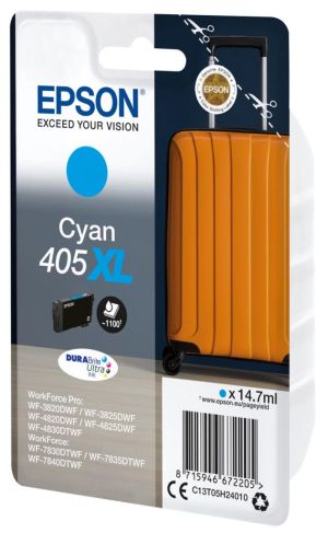 Epson cartouche d'encre 405XL, 1.100 pages, OEM C13T05H24010, cyan