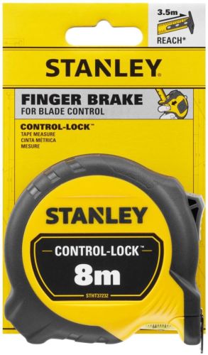 Stanley m&egrave;tre ruban Control-Lock 8 m x 25 mm