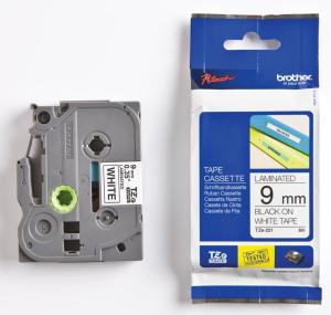 Brother P-Touch 9 mm - zwart/wit  TZE-22