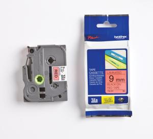 Brother P-Touch  9mm zwart op rood