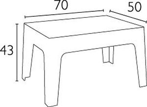 Tafel Box 70 x 50 x 44 rood