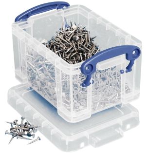 Really Useful Box porte-cartes de visite 0,3 l, transparent