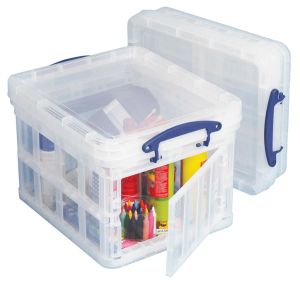 Really Useful Box bo&icirc;te de rangemen 35 litres pliable, transparent