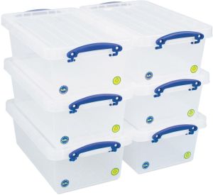 Really Useful Box opbergdoos 5,5 l, nestbaar, transparant