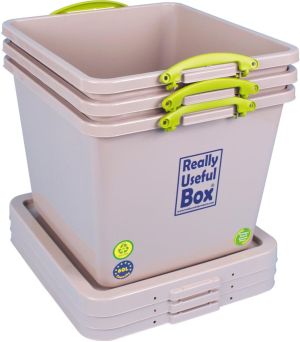 Really Useful Box Recycled bo&icirc;te de rangement 60 l, embo&icirc;table, gris