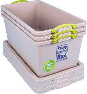 Really Useful Box Recycled bo&icirc;te de rangement 82 l, embo&icirc;table, gris