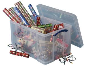 Really Useful Box bo&icirc;te de rangement 84 l, transparent