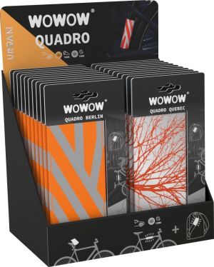 Wowow Quadro bande r&eacute;fl&eacute;chissante, pr&eacute;sentoir de comptoir de 20 pi&egrave;ces, assorti