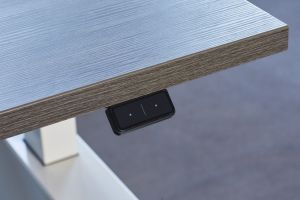 Zit-sta tafel Flex 3 EL 160 x 80 wit blad wit metalen tafelpoot