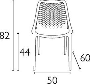 Kantinestoel / terrasstoel Air wit
