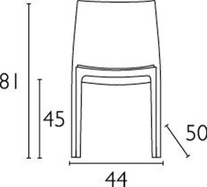 Kantinestoel / terrasstoel Maya donkergrijs