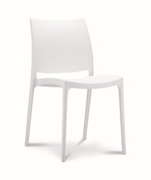 Kantinestoel / terrasstoel Maya wit