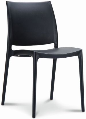 Kantinestoel / terrasstoel Maya zwart