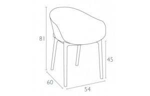 Sky kuipstoel, taupe, geschikt voor binnen en buiten