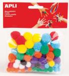 Apli pompons colorés, paquet de 78pièces
